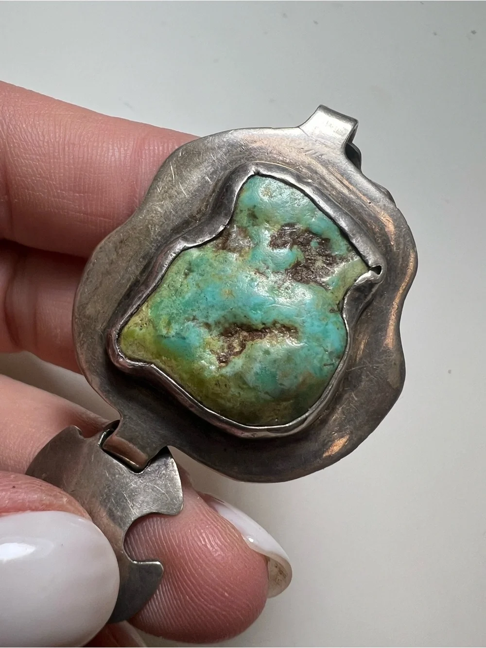 Sterling Silver Bracelet with Turquoise Stone - Picture 3 of 16